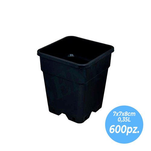 Set vasi plastica quadrati - quadrati, kit