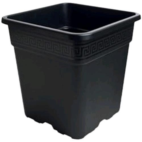 Vaso quadrato plastica - plastica, nero